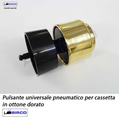 Pulsante DORATO pneumatico universale VARIANTI Pozzi Ginori Batterie Sirco  sas Arredo Bagno Biella Piemonte