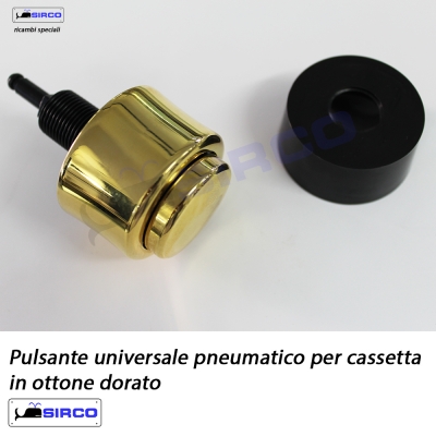 Pulsante DORATO pneumatico universale VARIANTI Pozzi Ginori