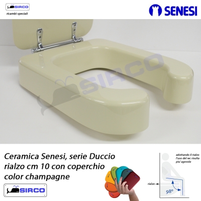 Ceramiche Senesi Serie Duccio.Duccio Champagne Rialzo C Coperchio Varianti Senesi Rialzi Sirco Sas Arredo Bagno Biella Piemonte