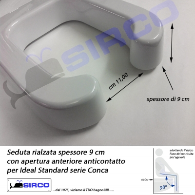 ESEDRA Rialzo con coperchio VARIANTI Ideal Standard Rialzi Sirco sas Arredo  Bagno Biella Piemonte