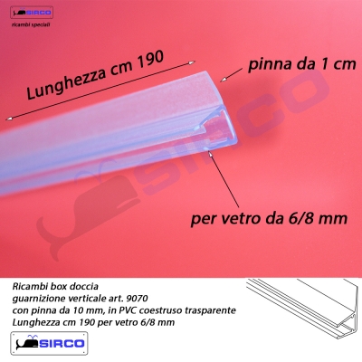 Guarnizioni Per Box Doccia.Guarnizione Verticale Vetri 6 8 Mm Box Doccia Guarnizioni Box Doccia Sirco Sas Arredo Bagno Biella Piemonte