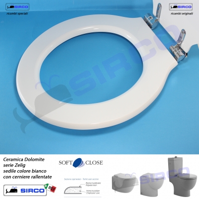 sedile ZELIG rallentato bianco VARIANTI Dolomite Zelig Sirco sas Arredo  Bagno Biella Piemonte