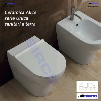 Sedile Wc Copriwater per modello Edge Quadra marca Alice Ceramica