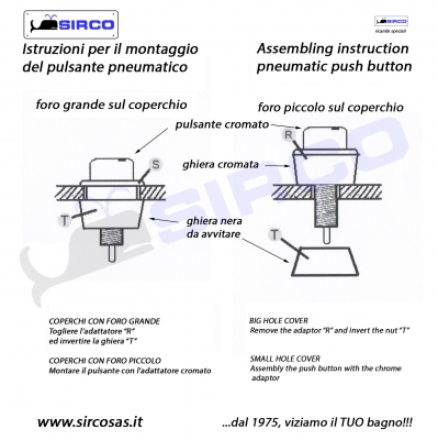 Pulsante senza tubetto (ottone dorato)