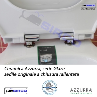 Articolo: GLZ1800 - Copri WC Glaze, Colore Bianco, Azzurra - AZZURRA  (Sanitari-Sanitari ed Accessori-Sanitari - Azzurra); GLZ1800